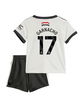 Billige Manchester United Alejandro Garnacho #17 Tredjedraktsett Barn 2024-25 Kortermet (+ Korte bukser)